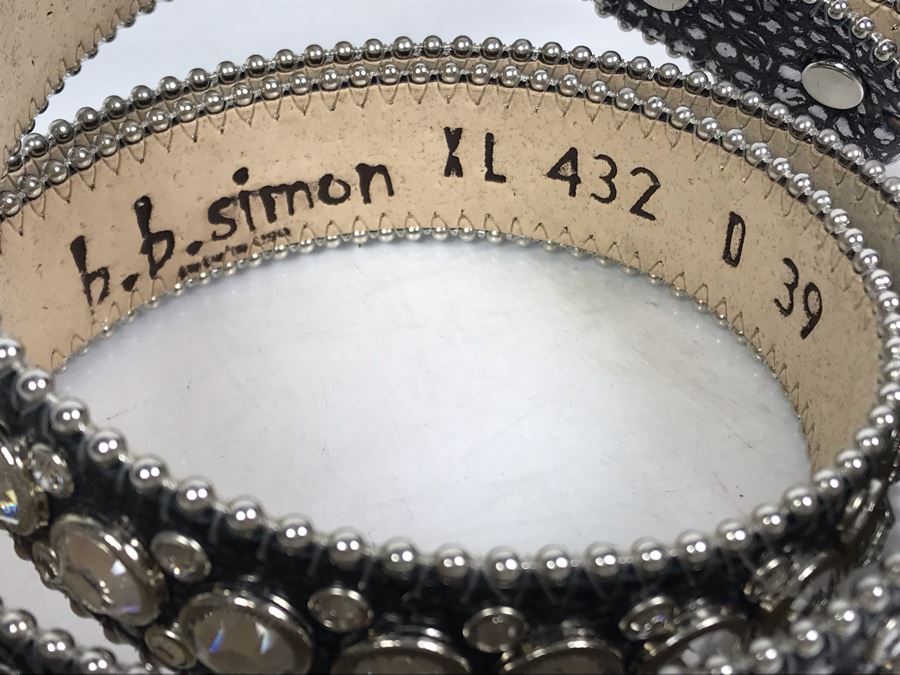 B.B. Simon Swarovski Crystal Belt Size XL 39 Retails $500-$600 [Photo 7]