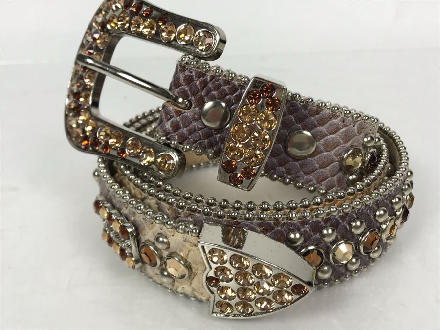B.B. Simon Swarovski Crystal Belt Size L 32 Retails $500-$600 [Photo 7]