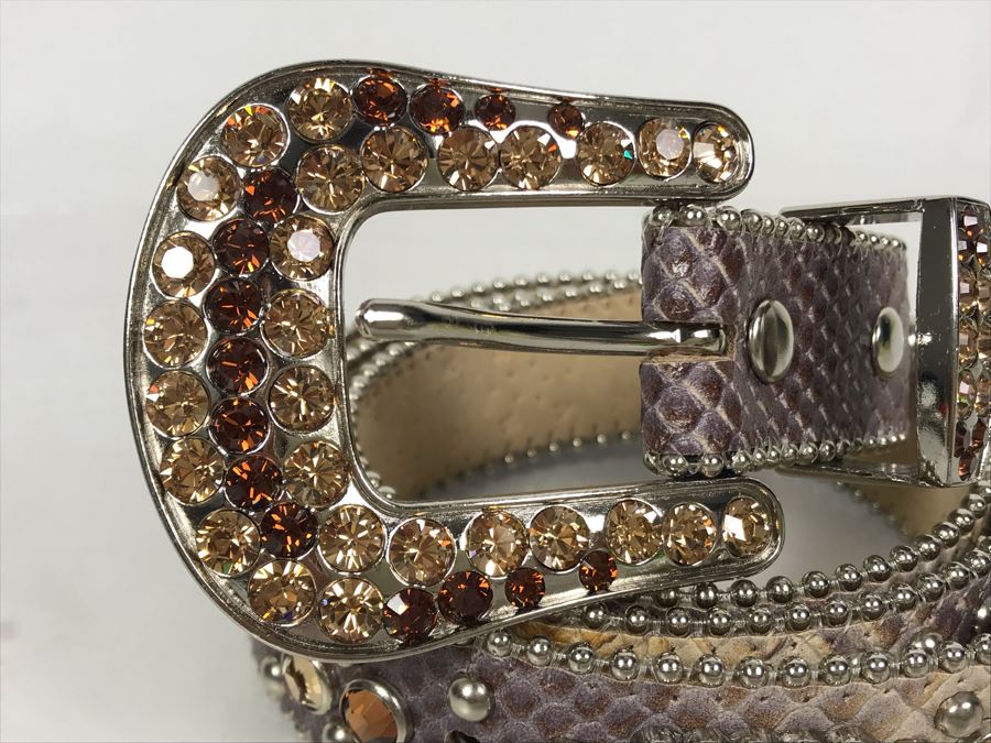 B.B. Simon Swarovski Crystal Belt Size L 32 Retails $500-$600 [Photo 4]