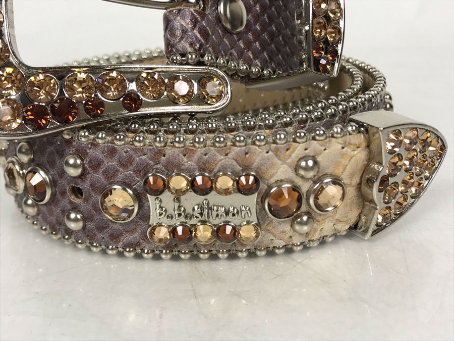 B.B. Simon Swarovski Crystal Belt Size L 32 Retails $500-$600 [Photo 5]