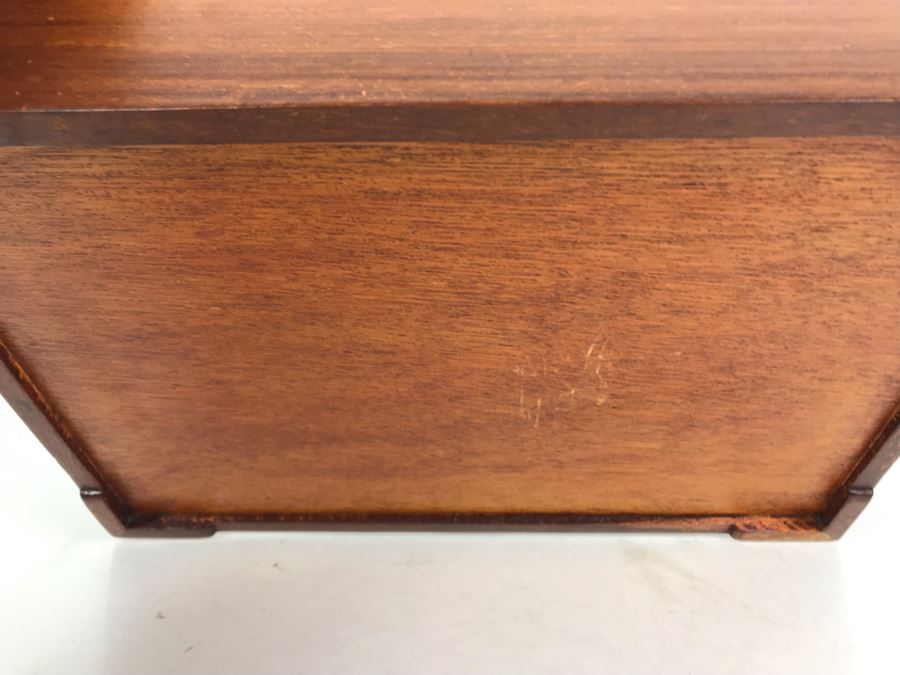 Vintage Chinese Wooden Silk Lined Jewelry Box With Some Jewelry 12W X 8D X 5H - See Photos [Photo 16]