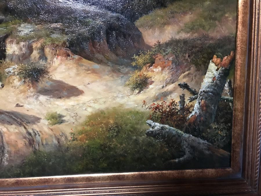 JUST ADDED - Large Copy Of Oil Painting In Stunning Frame 36 X 24 [Photo 9]