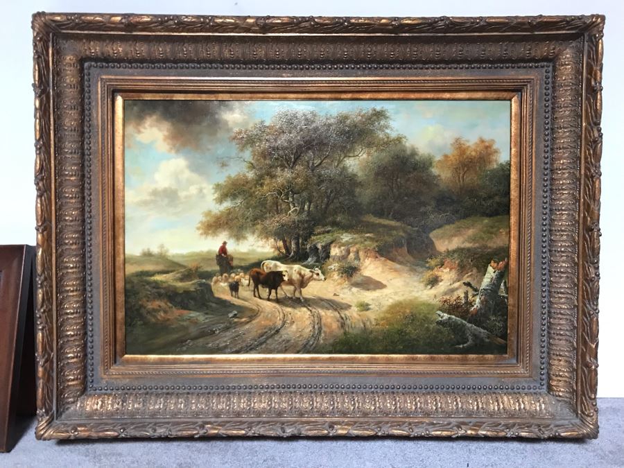 JUST ADDED - Large Copy Of Oil Painting In Stunning Frame 36 X 24 [Photo 1]