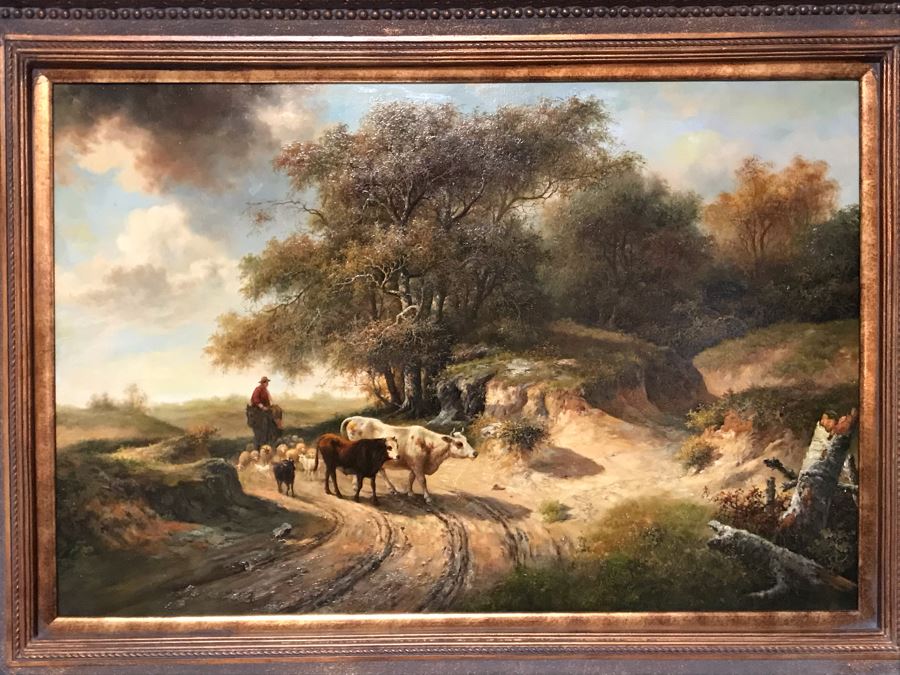 JUST ADDED - Large Copy Of Oil Painting In Stunning Frame 36 X 24 [Photo 4]