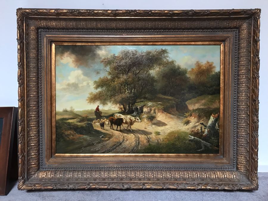 Just Added - Large Copy Of Oil Painting In Stunning Frame 36 X 24