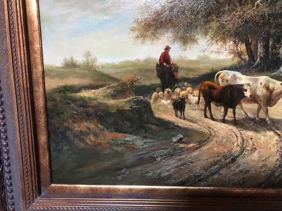 JUST ADDED - Large Copy Of Oil Painting In Stunning Frame 36 X 24 [Photo 7]