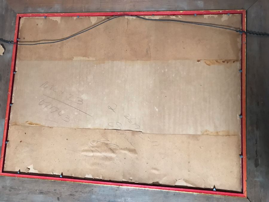 JUST ADDED - Vintage Original British Sailing Ship 'Waterlily' Painting 22 X 16 [Photo 26]