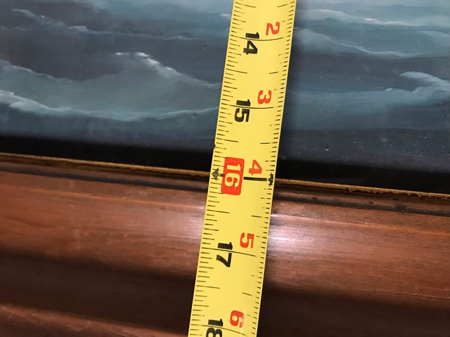 JUST ADDED - Vintage Original British Sailing Ship 'Waterlily' Painting 22 X 16 [Photo 25]