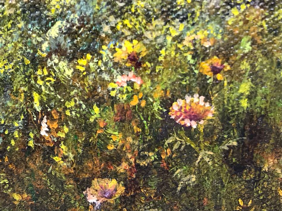 JUST ADDED - Original Plein Air Oil Painting Titled 'Evening Glow' 1st Place Juried 1990 Calico, CA Unsigned In Stunning Gilded Frame Purchased From Mike Cluff Fine Art 20 X 16 [Photo 9]