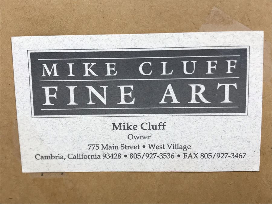 JUST ADDED - Original Plein Air Oil Painting Titled 'Evening Glow' 1st Place Juried 1990 Calico, CA Unsigned In Stunning Gilded Frame Purchased From Mike Cluff Fine Art 20 X 16 [Photo 11]