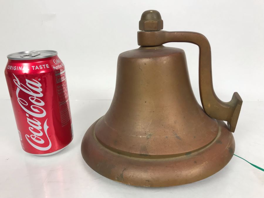 Heavy Copper Brass Hanging Wall Bell 8W X 7.5H [Photo 2]