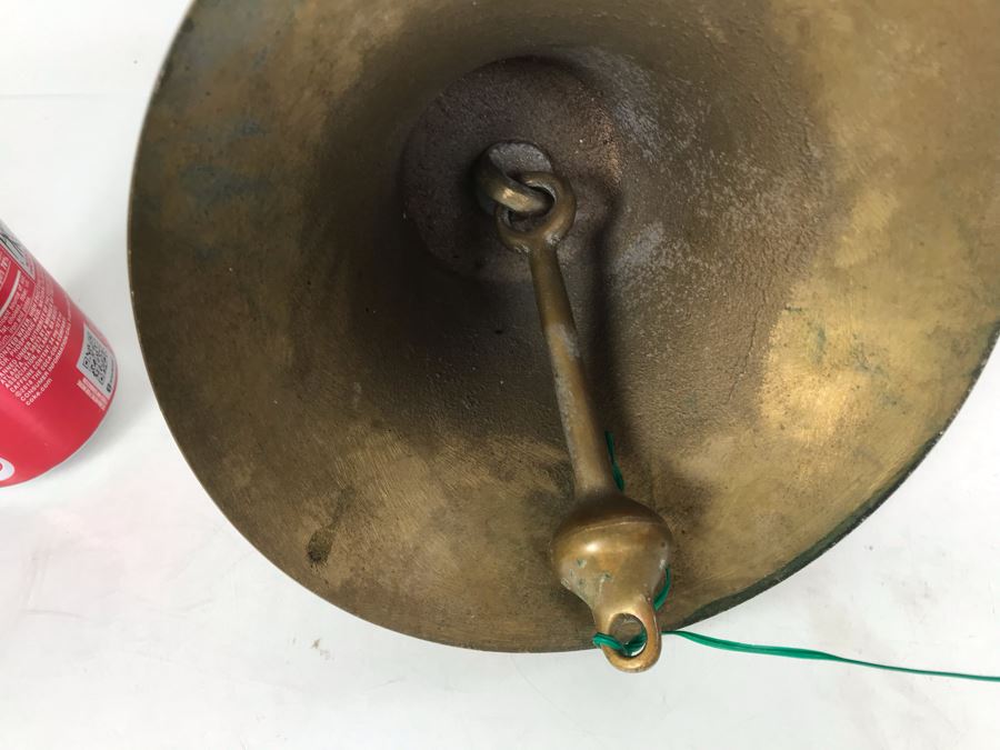 Heavy Copper Brass Hanging Wall Bell 8W X 7.5H [Photo 5]