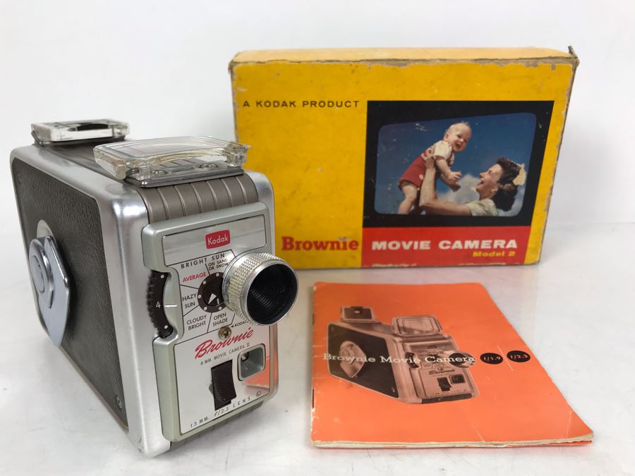 Kodak Brownie Movie Camera Mode 2 With Original Box And Manual
