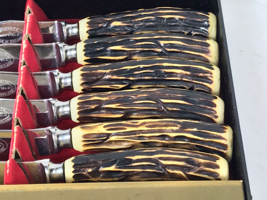 Vintage Everbrite Stainless Knives In Original Box Sheffield Made In England [Photo 3]