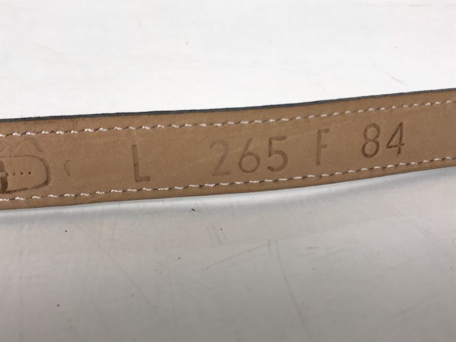 New B.B. Simon Leather Belt With Gold Tone Belt Buckle Size L 265 F 84 [Photo 5]