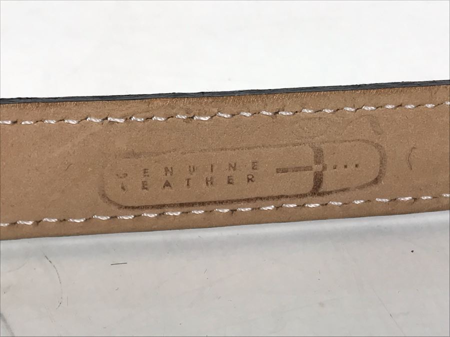 New B.B. Simon Leather Belt With Gold Tone Belt Buckle Size L 265 F 84 [Photo 4]