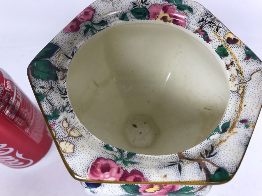 Vintage Crown Ducal Ware England Footed Flower Frog Vase 7W X 7H [Photo 4]