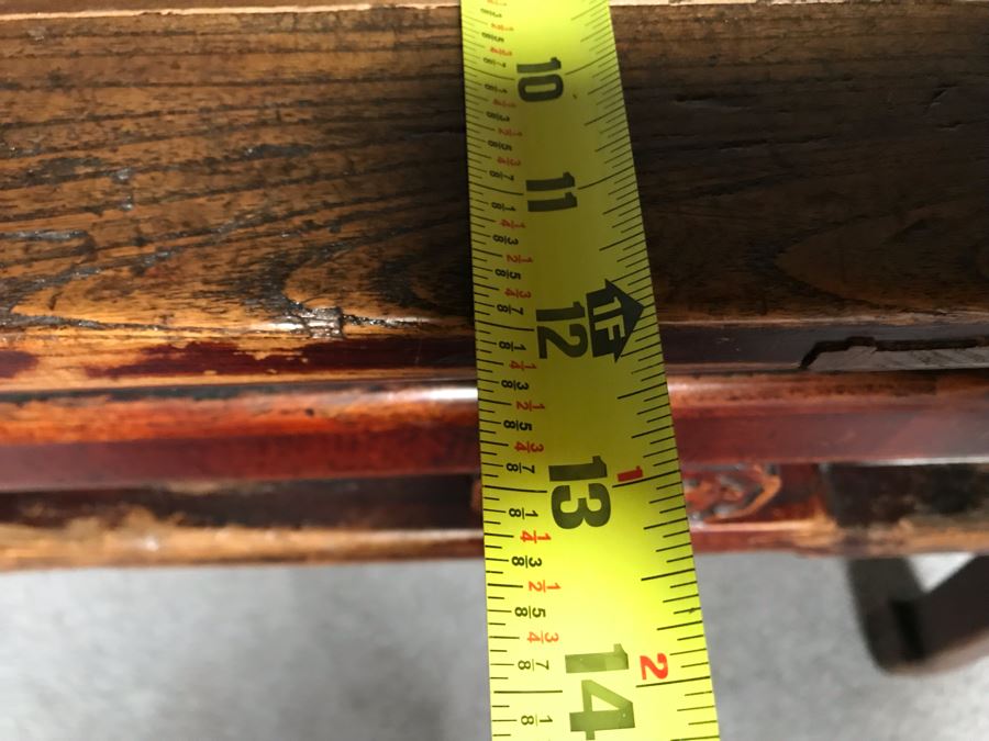 JUST ADDED - Vintage Chinese Wooden Bench 42W X 12D X 19.5H [Photo 16]