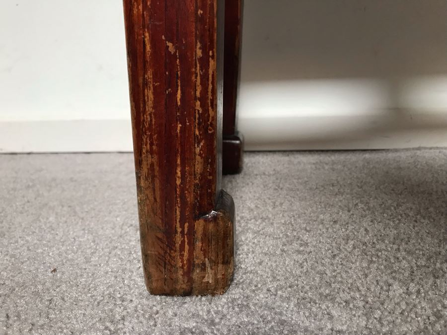 JUST ADDED - Vintage Chinese Wooden Bench 42W X 12D X 19.5H [Photo 7]