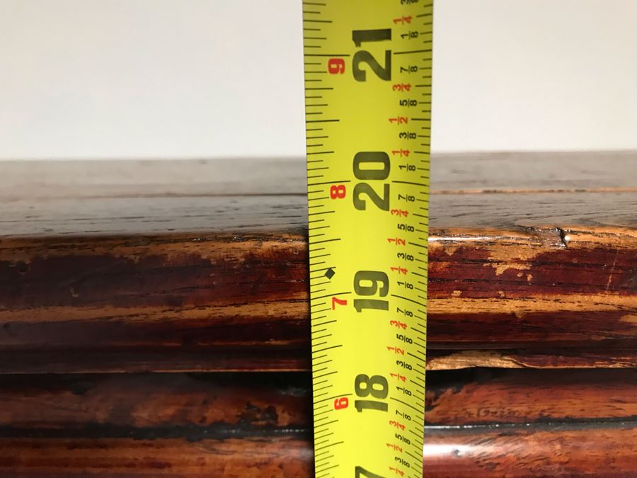 JUST ADDED - Vintage Chinese Wooden Bench 42W X 12D X 19.5H [Photo 17]