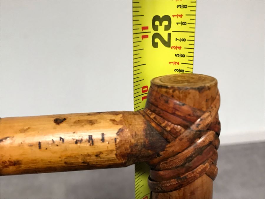 JUST ADDED - Vintage Rattan Magazine Rack 18W X 11D X 23H [Photo 11]