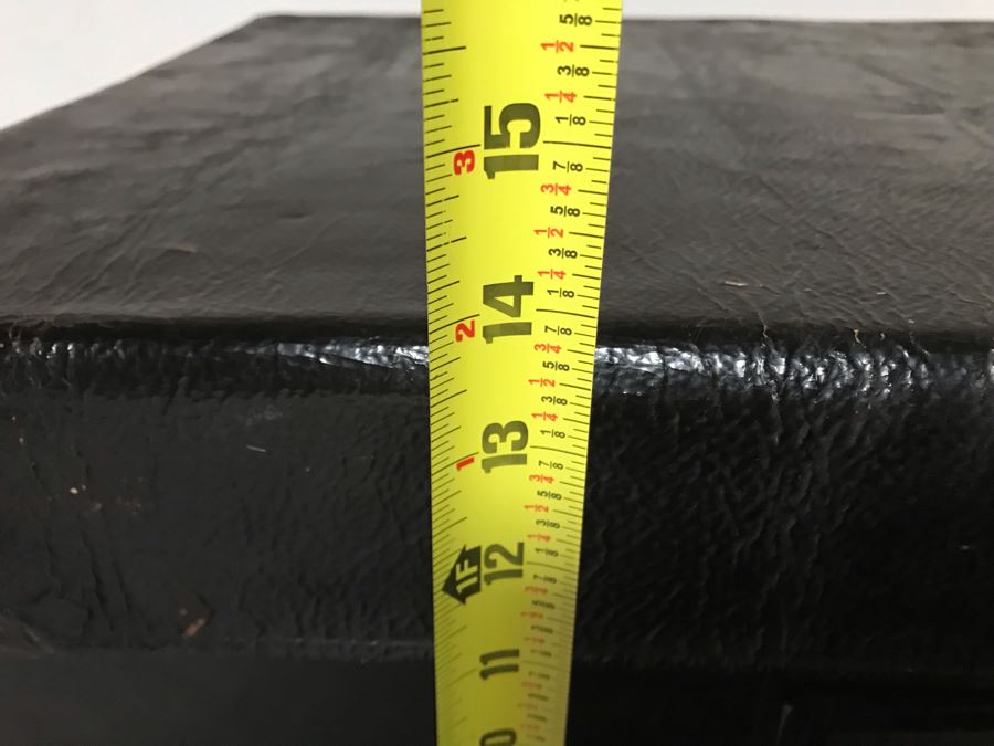 JUST ADDED - Vintage Black Lacquer Wooden Asian Chest 26W X 17D X 14H [Photo 15]