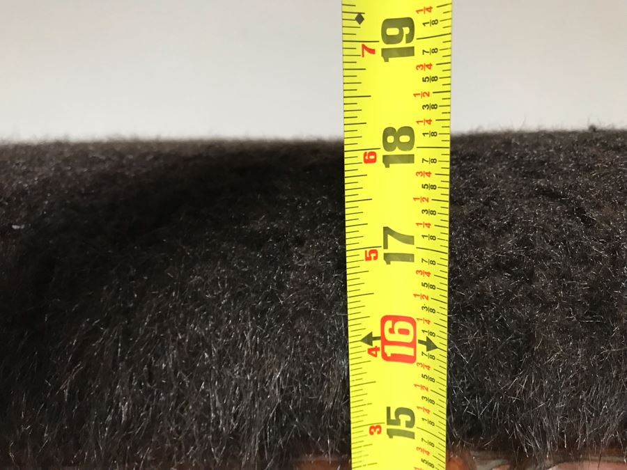 JUST ADDED - Vintage Wooden Upholstered Stool 26W X 26D X 18H [Photo 10]