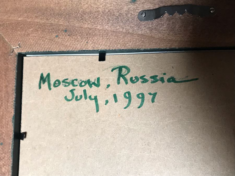 JUST ADDED - Original Painting Of Moscow Russia 1997 5.5W X 6.5H [Photo 14]
