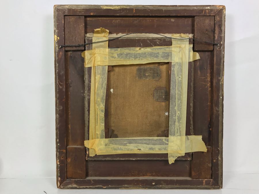 JUST ADDED - Original Antique Painting Of Highlands Sheep By John W Morris J W Morris In Antique Gilded Frame 10 X 12 [Photo 14]