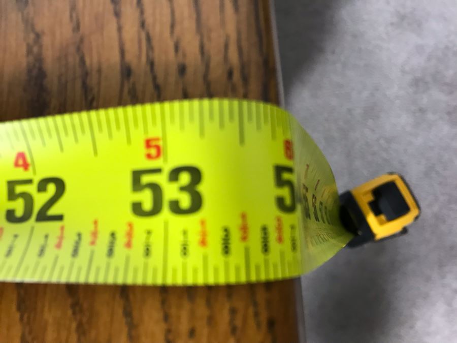 JUST ADDED - Vintage British Oak Table Desk With CC41 Board Of Trade's Utility Logo 53.5W X 27D X 29H [Photo 19]