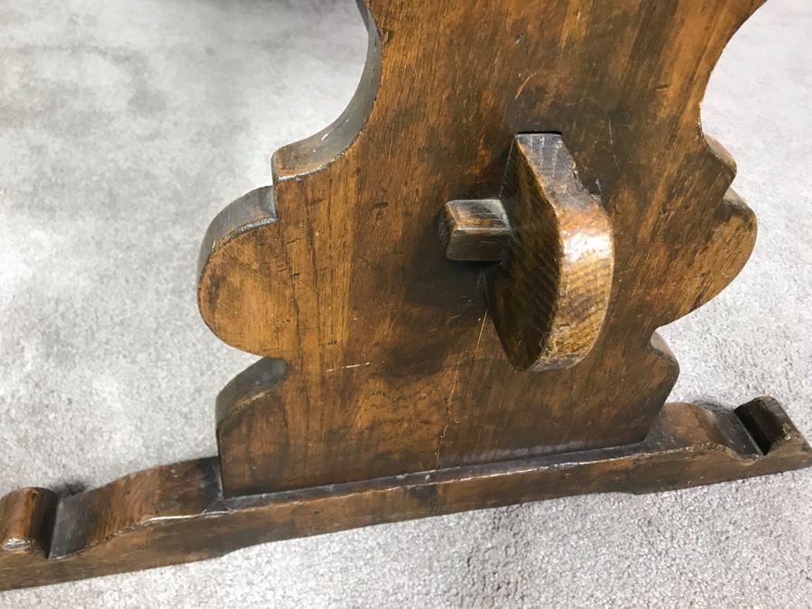 JUST ADDED - Vintage British Oak Table Desk With CC41 Board Of Trade's Utility Logo 53.5W X 27D X 29H [Photo 10]