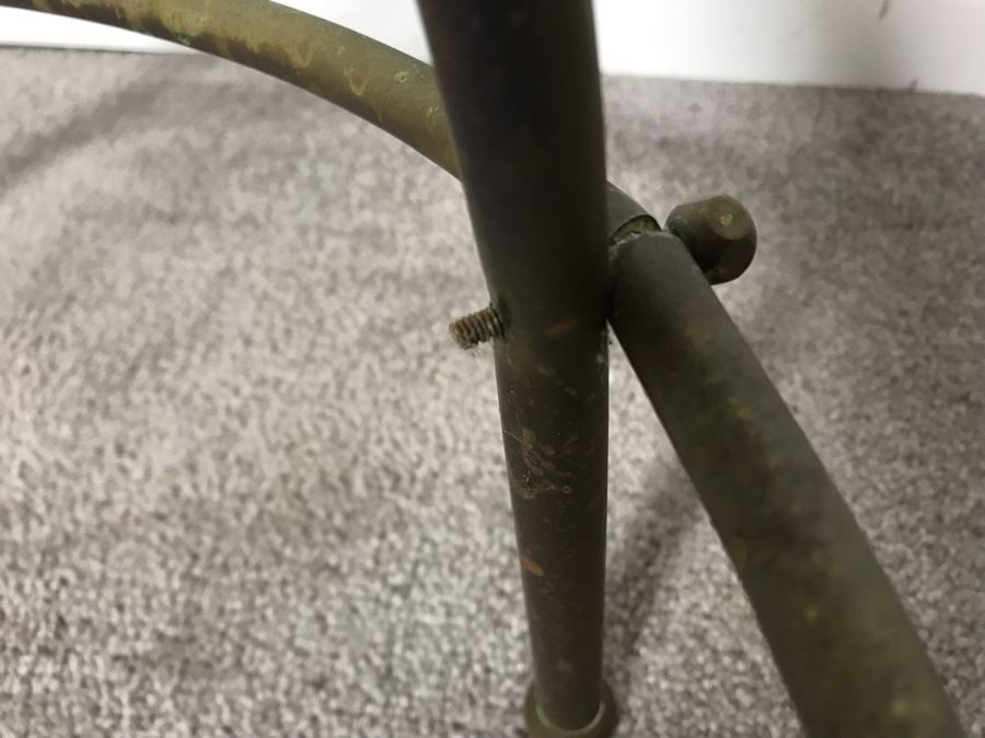 JUST ADDED - Vintage Brass Coat Rack (Missing 2 Nuts - See Photos) 70H [Photo 5]