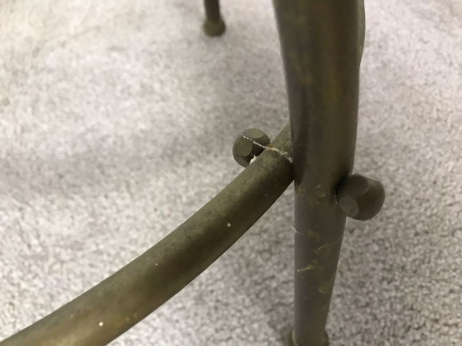 JUST ADDED - Vintage Brass Coat Rack (Missing 2 Nuts - See Photos) 70H [Photo 6]