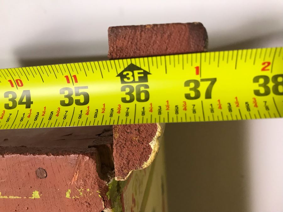 JUST ADDED - Vintage Handpainted Shabby Chic Wooden Cabinet With Vegetable Motif 37W X 14D X 71.5H [Photo 20]