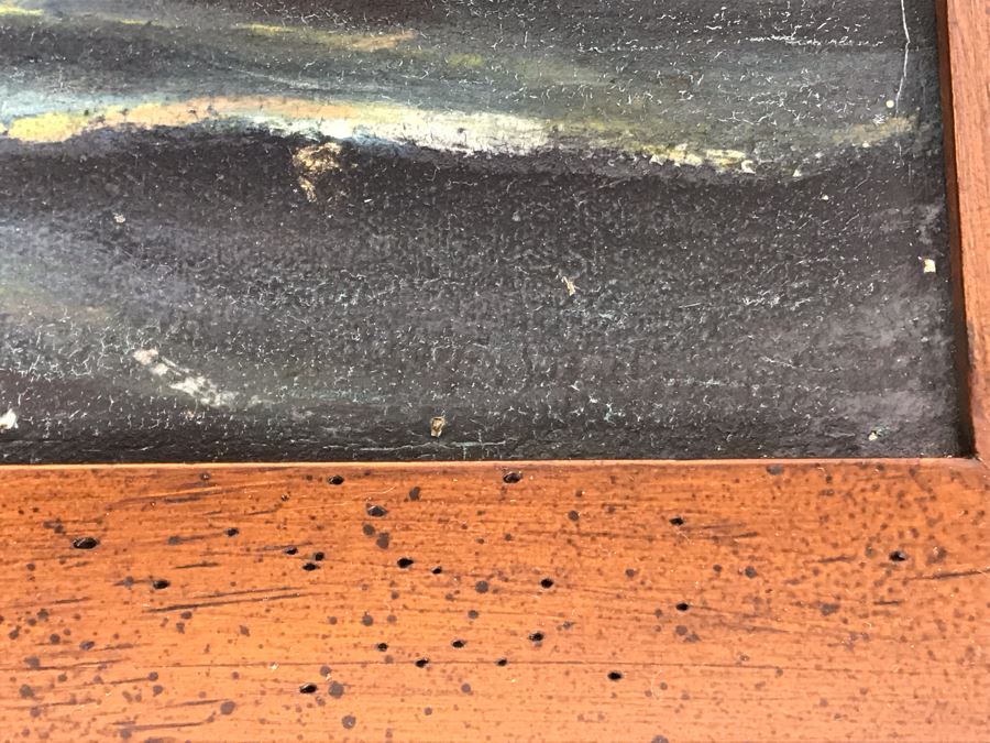 Antique Original Nautical Sailing Ship Oil Painting Signed But Signature Illegible 14 X 10 [Photo 22]