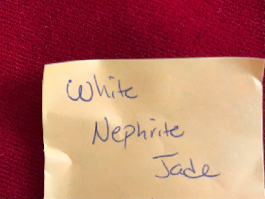 Pair Of White Nephrite Jade Rings Size 7 [Photo 12]