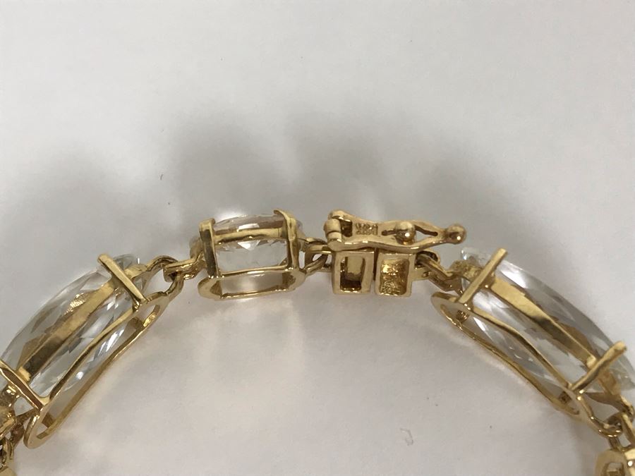 14K Yellow Gold Topaz Bracelet 20.3g Appraised Fair Market Value $250 [Photo 8]