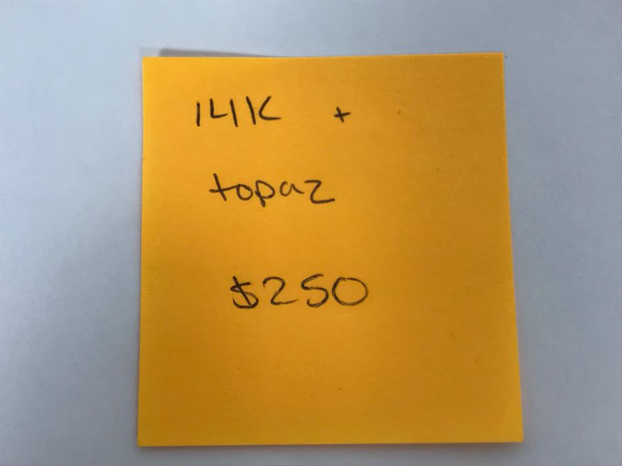 14K Yellow Gold Topaz Bracelet 20.3g Appraised Fair Market Value $250 [Photo 11]