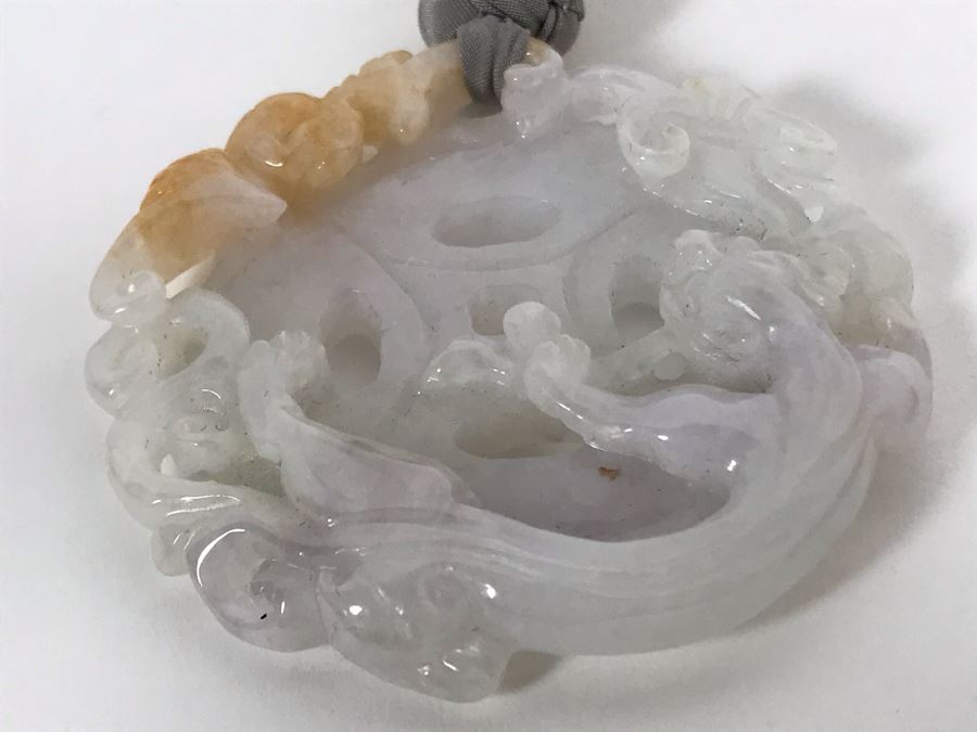 Carved Jade Pendant Necklace 45g [Photo 12]