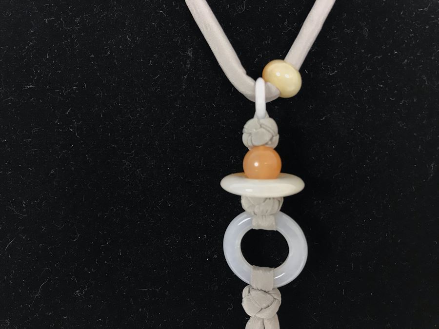 Carved Jade Pendant Necklace 45g [Photo 7]