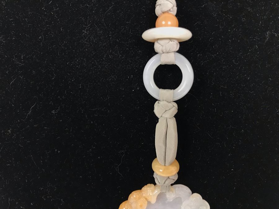 Carved Jade Pendant Necklace 45g [Photo 6]