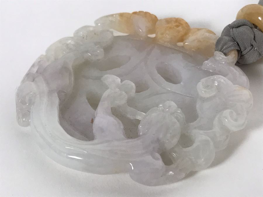 Carved Jade Pendant Necklace 45g [Photo 13]