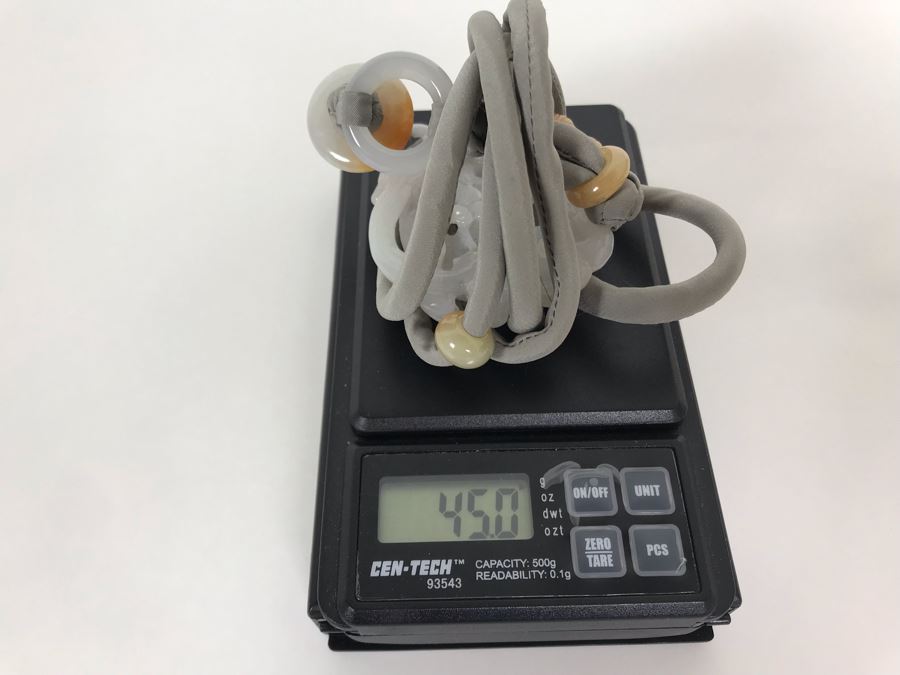 Carved Jade Pendant Necklace 45g [Photo 17]