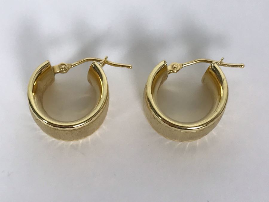 18K Yellow Gold Milor Italy Earrings 2.7g