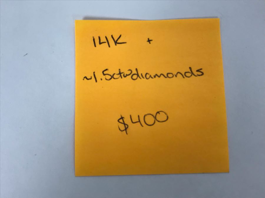 14K Yellow Gold Diamond Ring Apx 1.5 Total Carat Weight In Diamonds - Size 5.5 - Weighs 6.7g - Appraised Fair Market Value $400 [Photo 17]