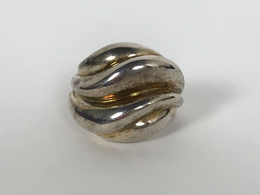 950 Silver Milor Italy Ring Size 7.25 10.1g [Photo 2]
