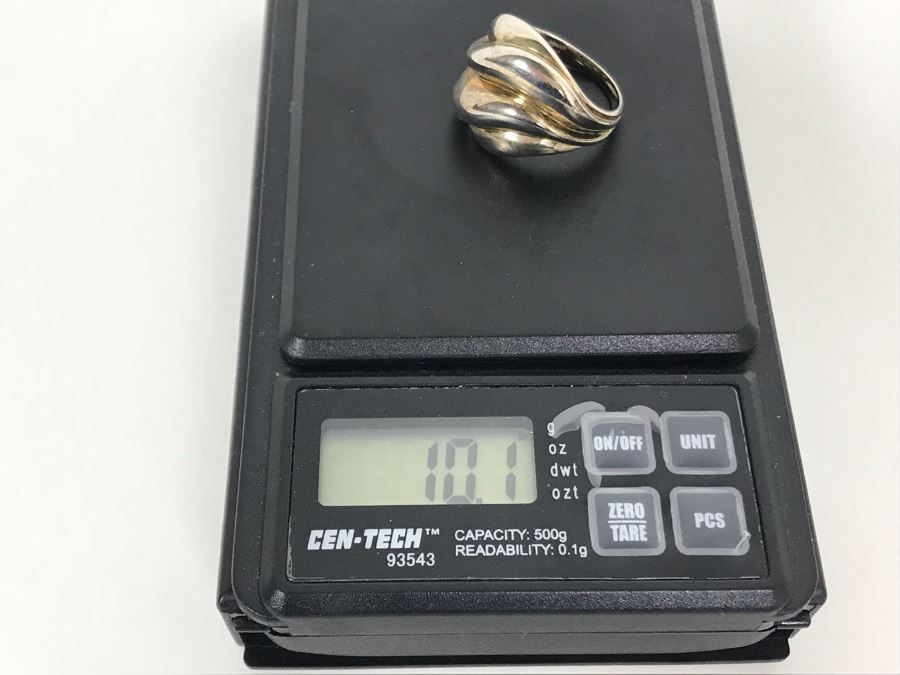 950 Silver Milor Italy Ring Size 7.25 10.1g [Photo 6]