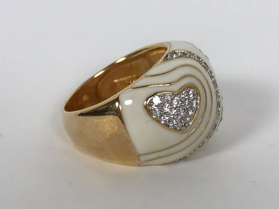 Sterling Silver Ring Gold Tone Size 8.5 8.5g [Photo 4]