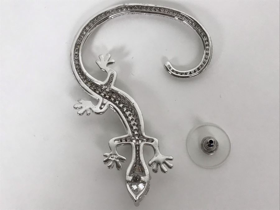 Signed Kenneth Jay Lane CZ Salamander Brooch Pin [Photo 7]