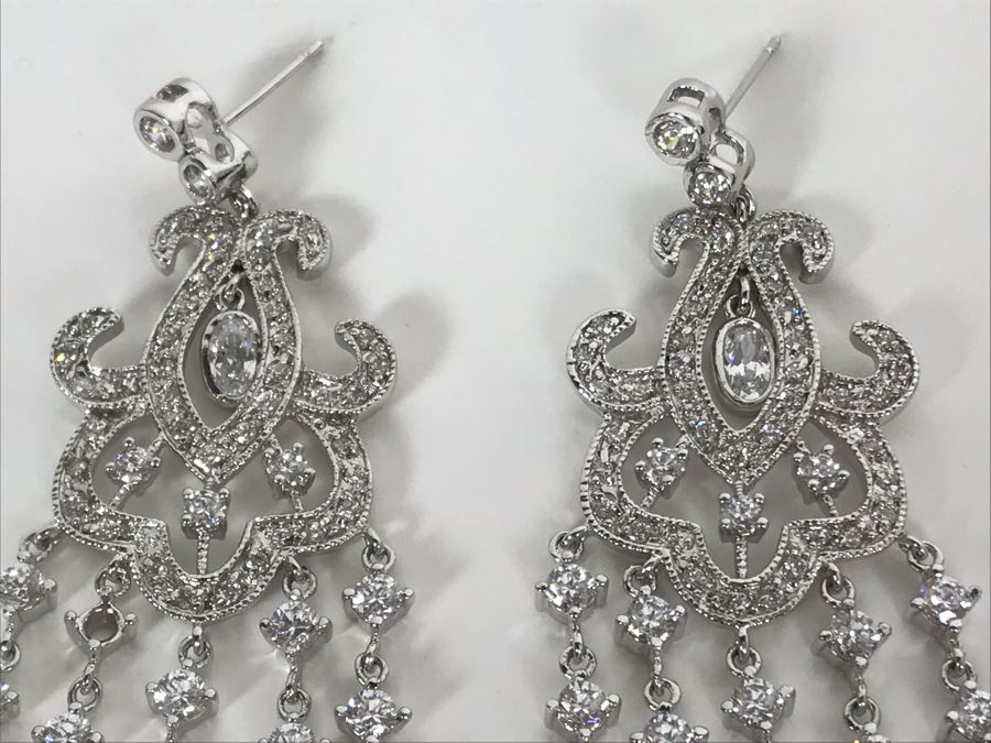 Signed Kenneth Jay Lane CZ Earrings [Photo 3]